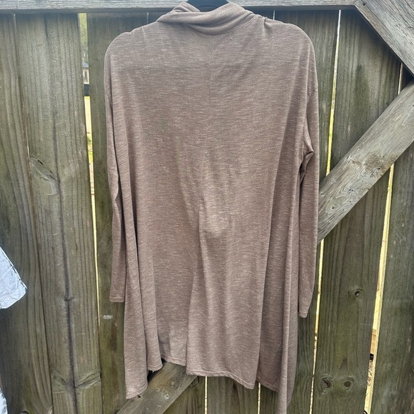 Michael Stars Oversized Cowl Neck Loose Fit Slub Knit Brown Thin Sweater Top - Picture 10 of 10